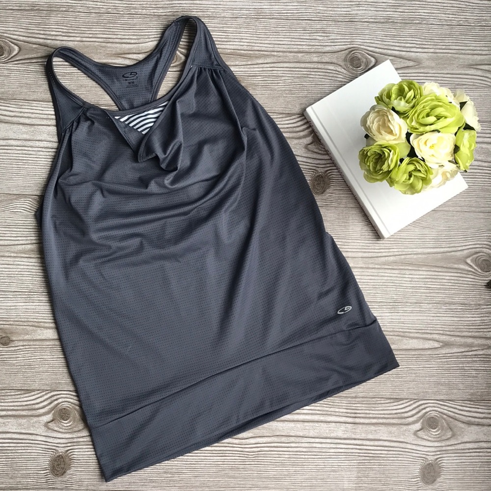 C9 Gray Racerback Workout Tank Top
